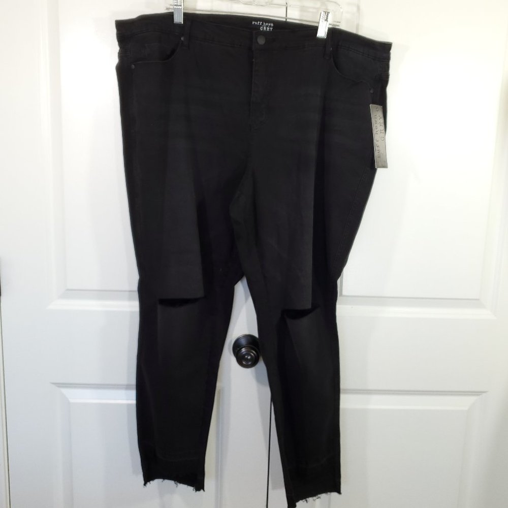 Ruff Hewn Distressed Black Skinny Ankle Jeans